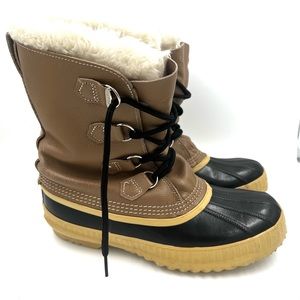 Sorel Manitou Steel Shank Waterproof Boots Sub Zero Removable Liner Beige